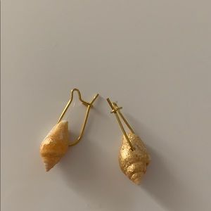 Mini Gold Dust Covered UShape Hoop Earrings